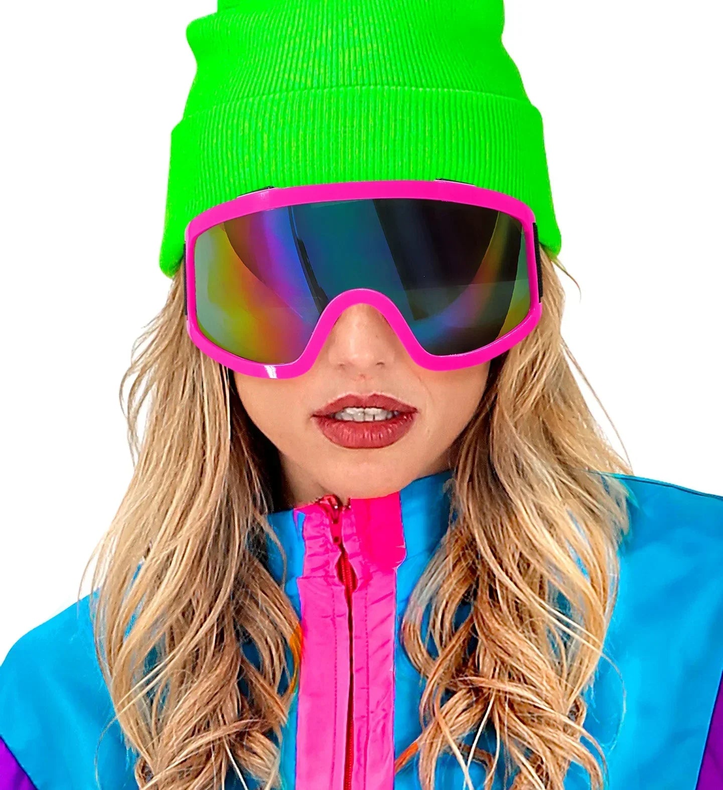 Gafas de Esquí o Snowboard Años 80 Rosa Neón Gafas Widmann