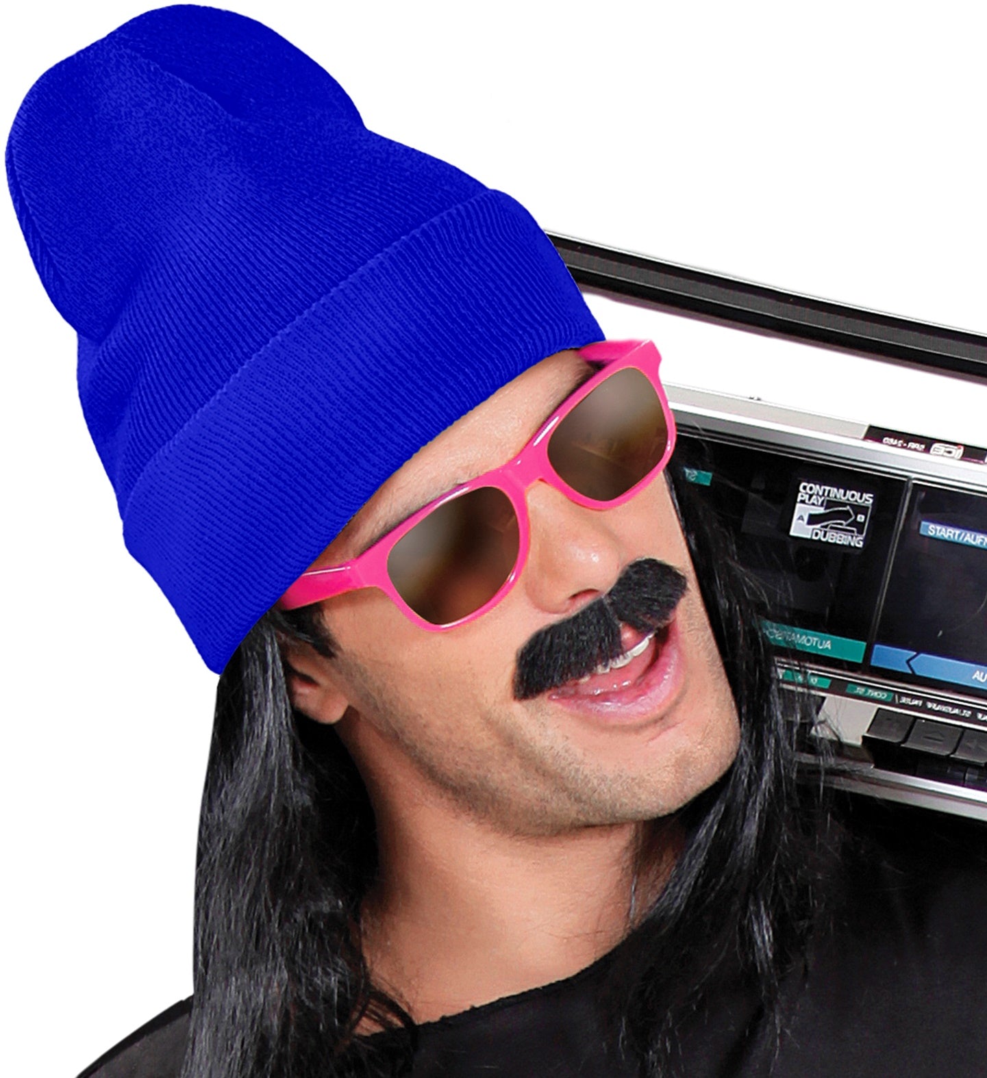Dunkelblaue Wollmütze