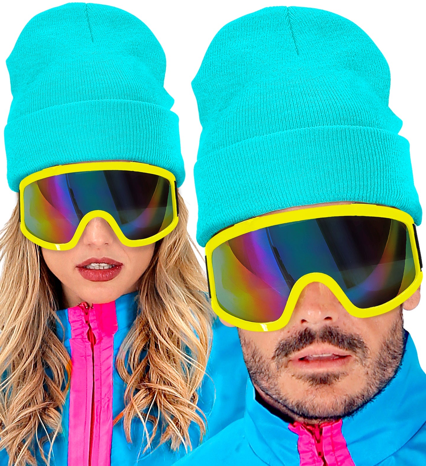 Blaue Wollmütze