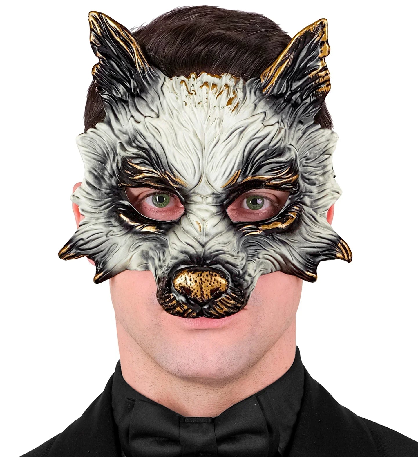 Máscara de Lobo Blanca y Negra Máscaras de Lobo Widmann
