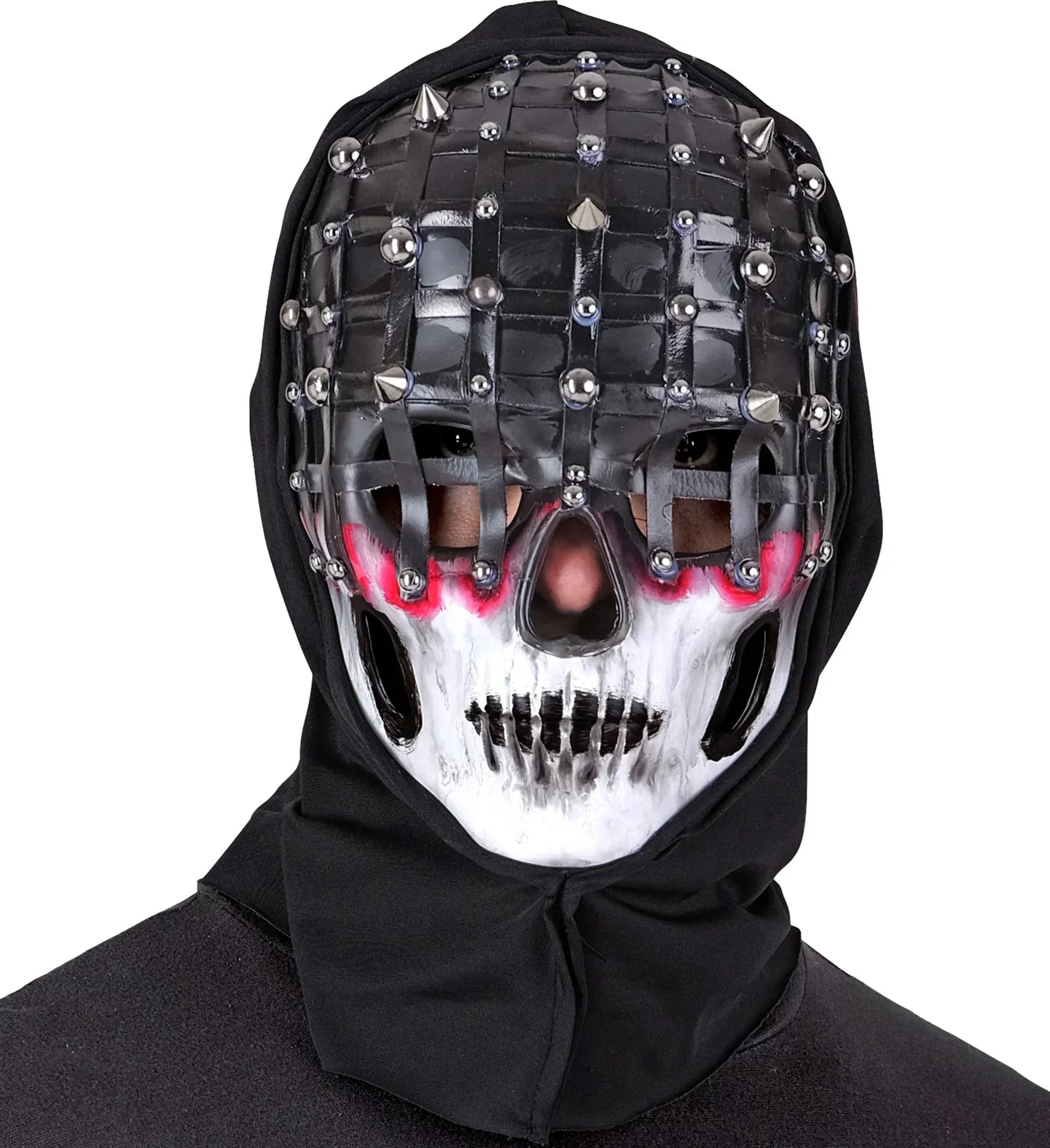 Máscara de Calavera con Capucha y Pinchos Máscaras Halloween Widmann