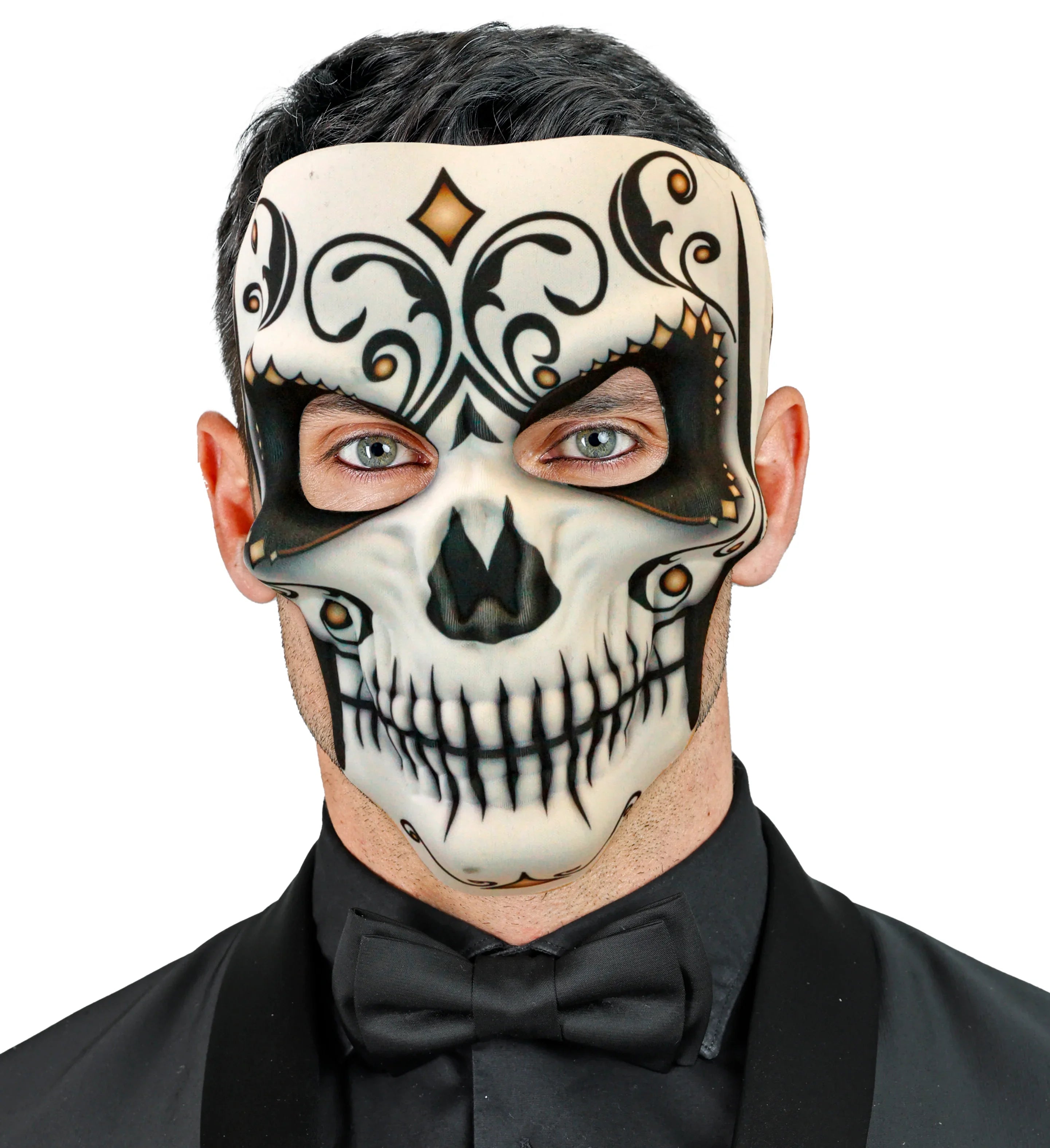 Máscara de Catrín Día de los Muertos de Tela Rígida Catrina Widmann