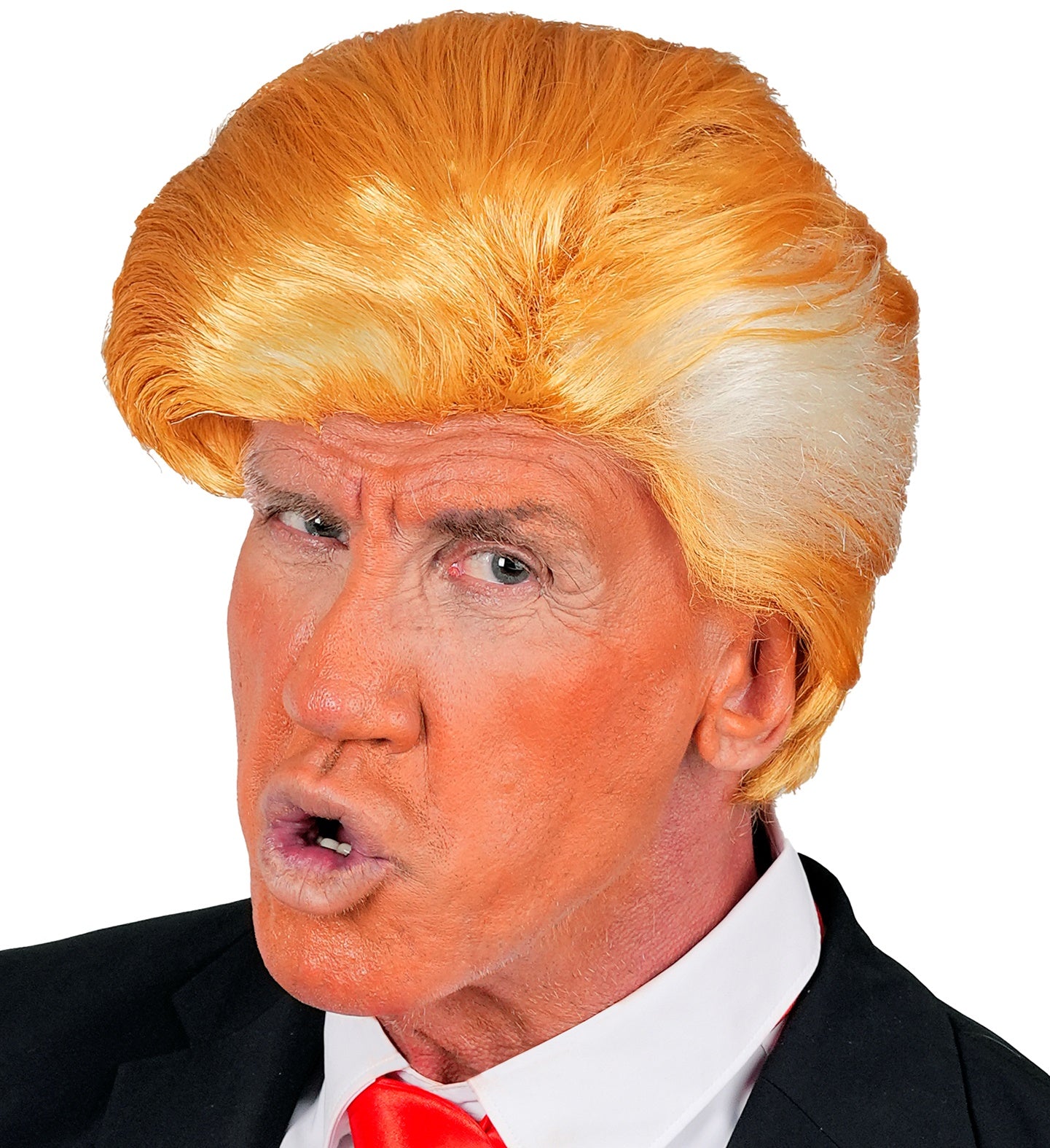Blonde Perücke des Präsidenten Donald Trump