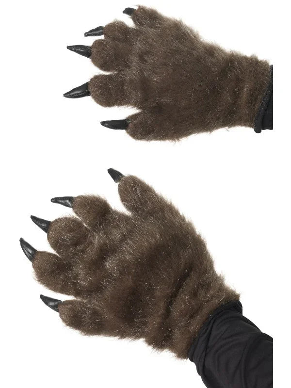 Braune Bärenfell-Handschuhe