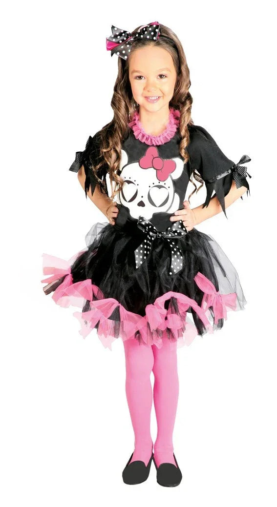Disfraz de Esqueleto Lacitos para Niña Halloween Infantiles Guirca