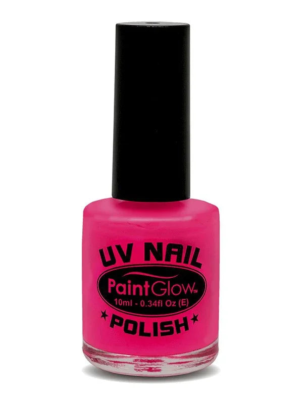 Esmalte de Uñas Fluorescente UV Maquillaje y Pinturas Smiffys Rosa