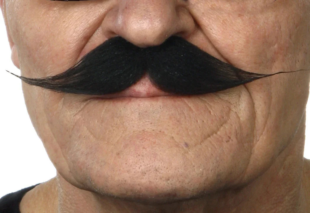 Bigote Moreno con Puntas Largas Barbas y Bigotes Viving