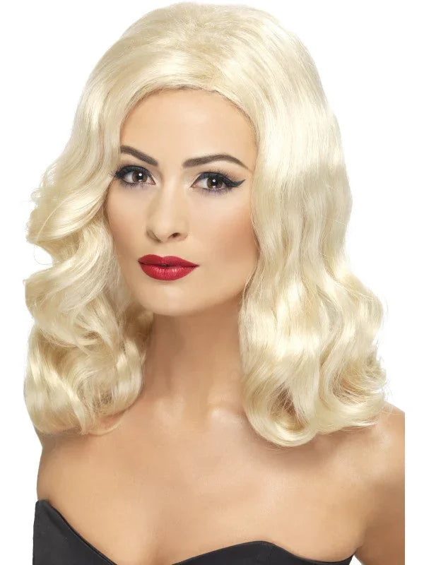 Peluca Rubia Años 20 para Mujer Complementos Charlestón y Gangster Smiffys
