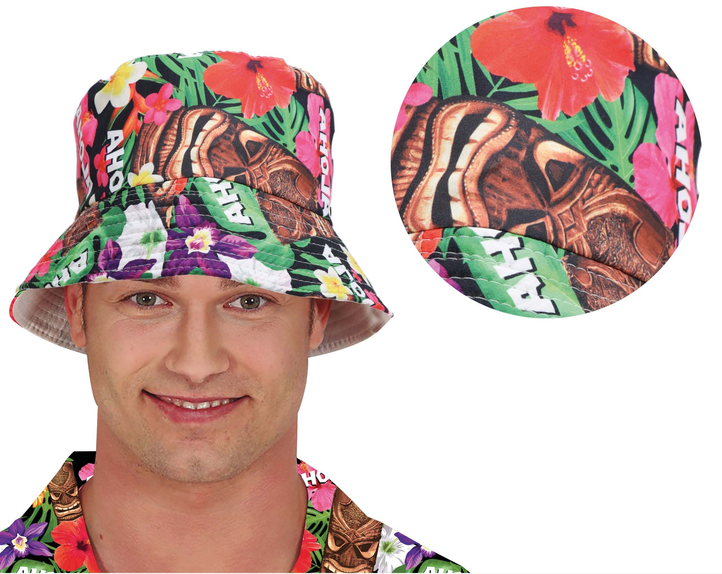 Hut mit hawaiianischem Aufdruck "Aloha" für Erwachsene