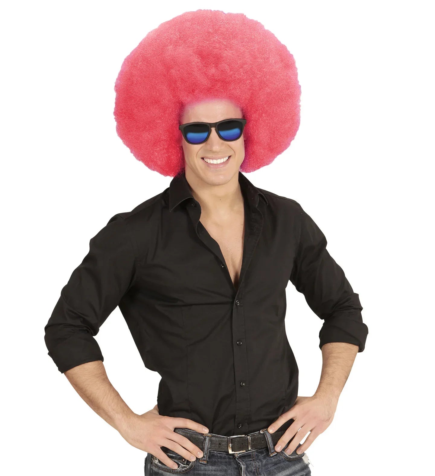 Peluca Super Afro Rosa Pelucas Widmann