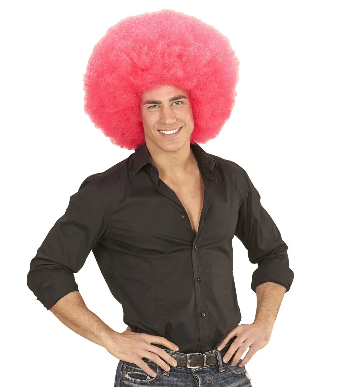 Peluca Super Afro Rosa Pelucas Widmann