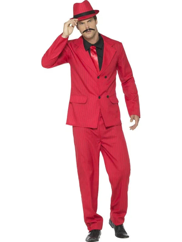 Disfraz de Gangster Rojo para Hombre Años 20 Charleston y Gangster Smiffys