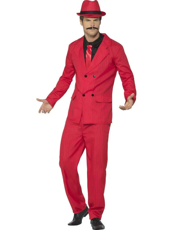 Disfraz de Gangster Rojo para Hombre Años 20 Charleston y Gangster Smiffys