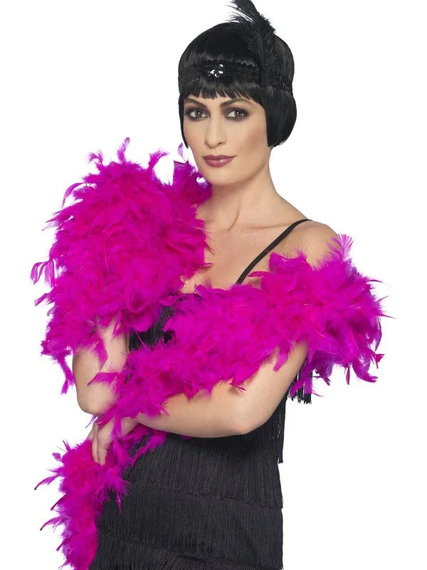Boa de Plumas Rosa Fucsia Boas de Plumas Smiffys