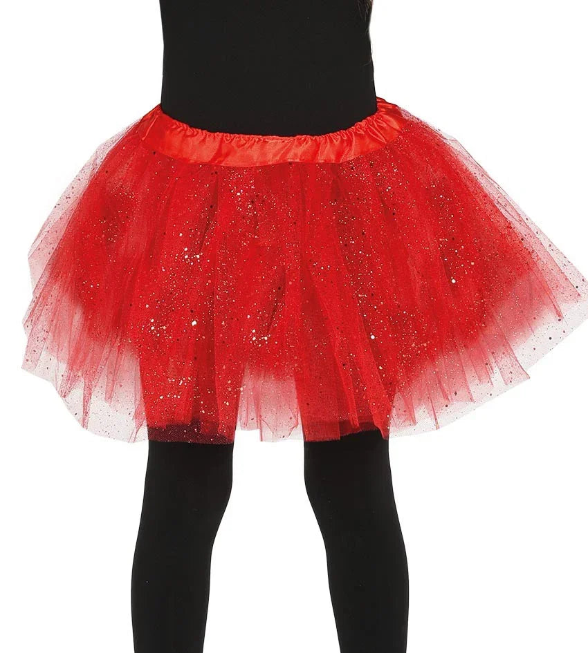 Tutú Rojo para Niña con Purpurina Tutús Guirca
