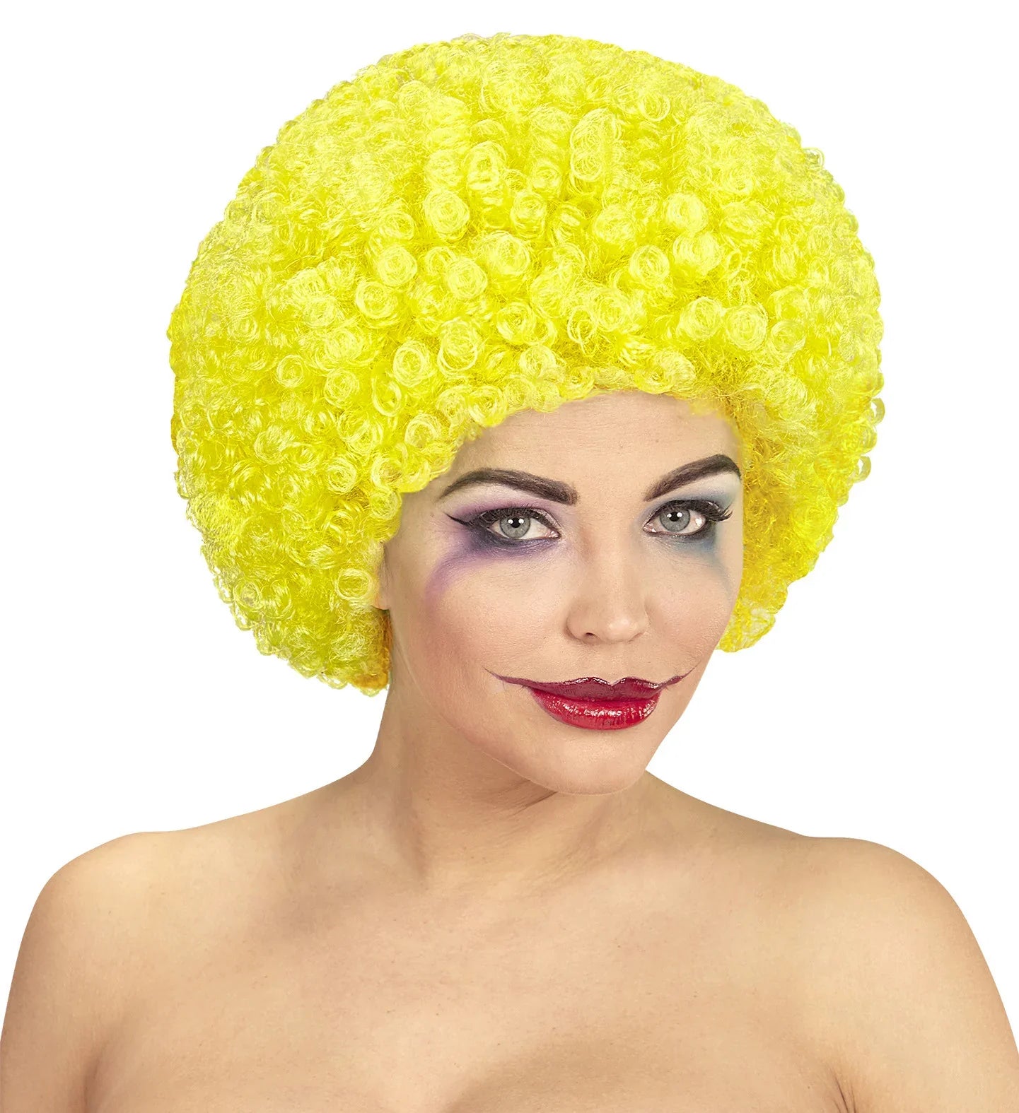 Peluca de Payaso Amarilla Rizada Complementos Payasos Widmann