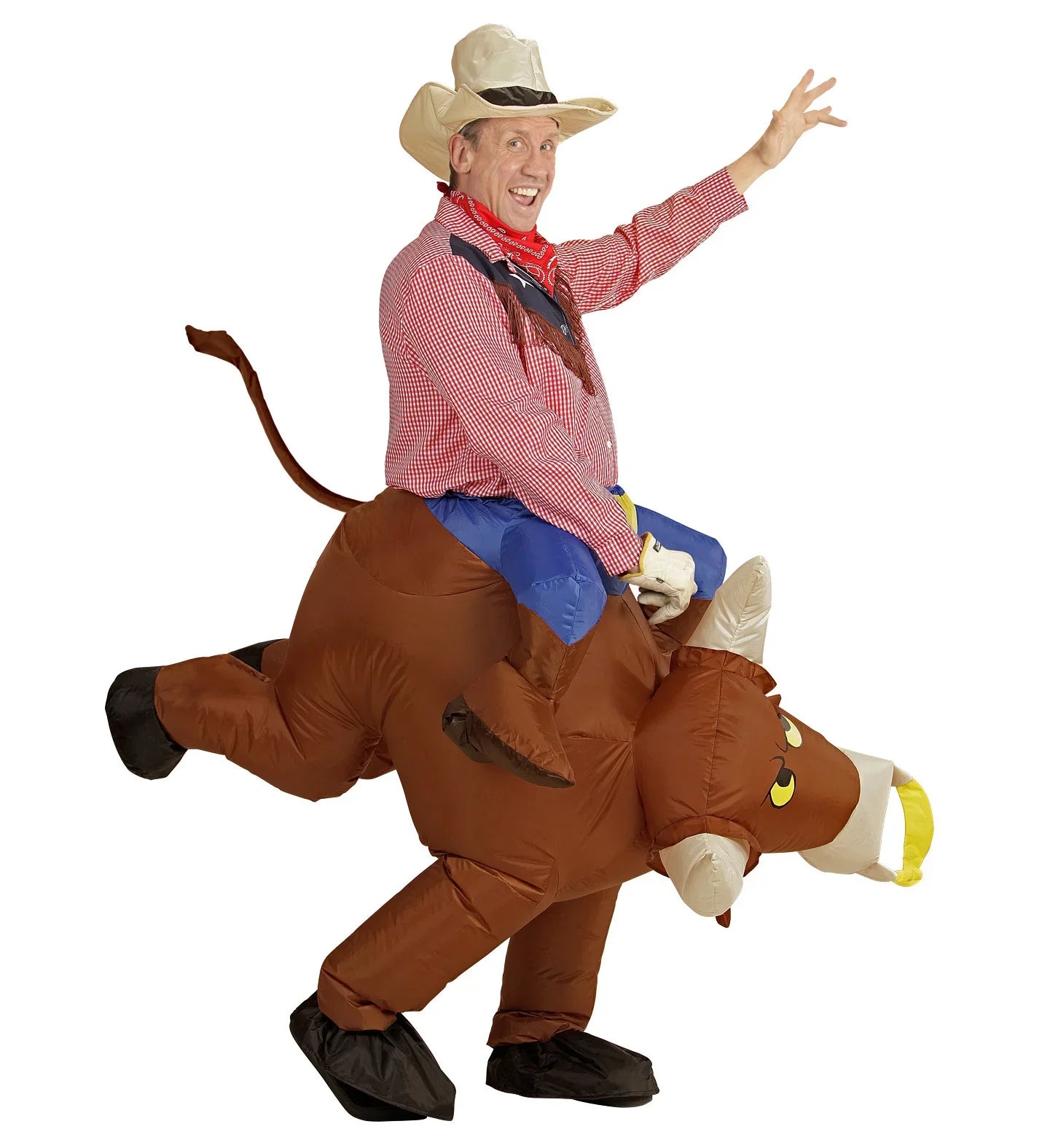 Disfraz de Toro Salvaje a Hombros Hinchable Vaquero Widmann