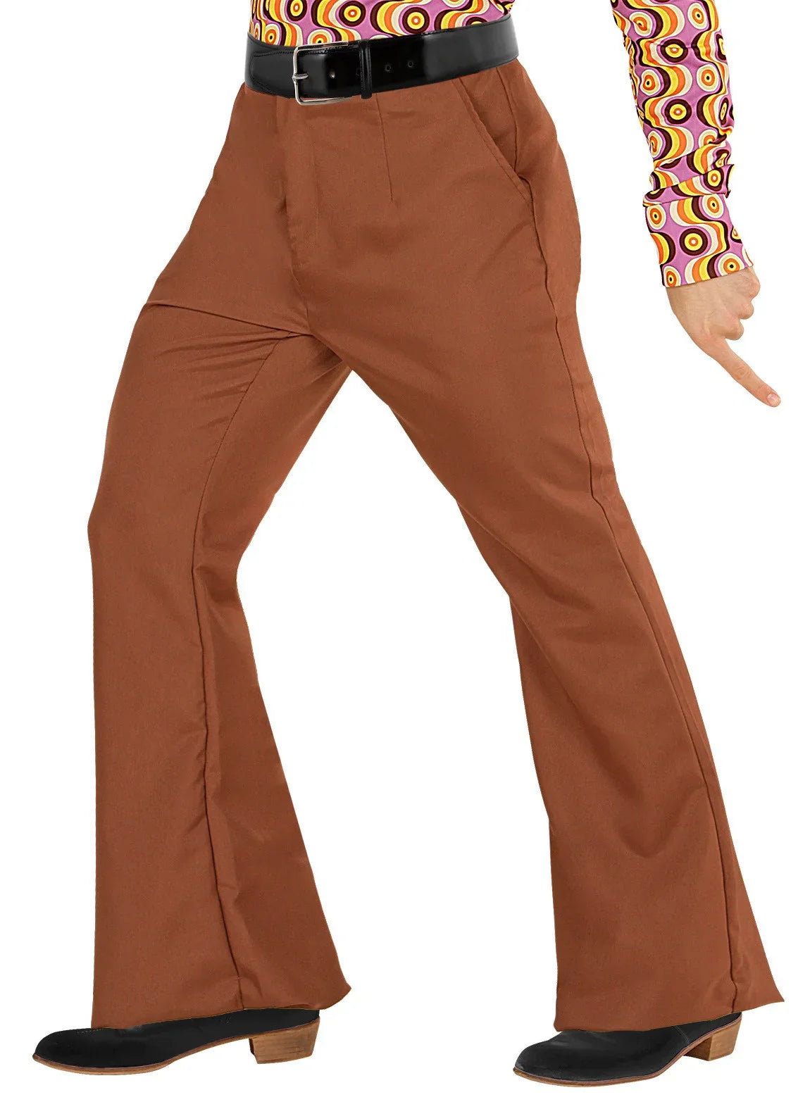 Pantalón de Campana Años 70 Marrón para Hombre Complementos Años 60, 70, 80 Widmann