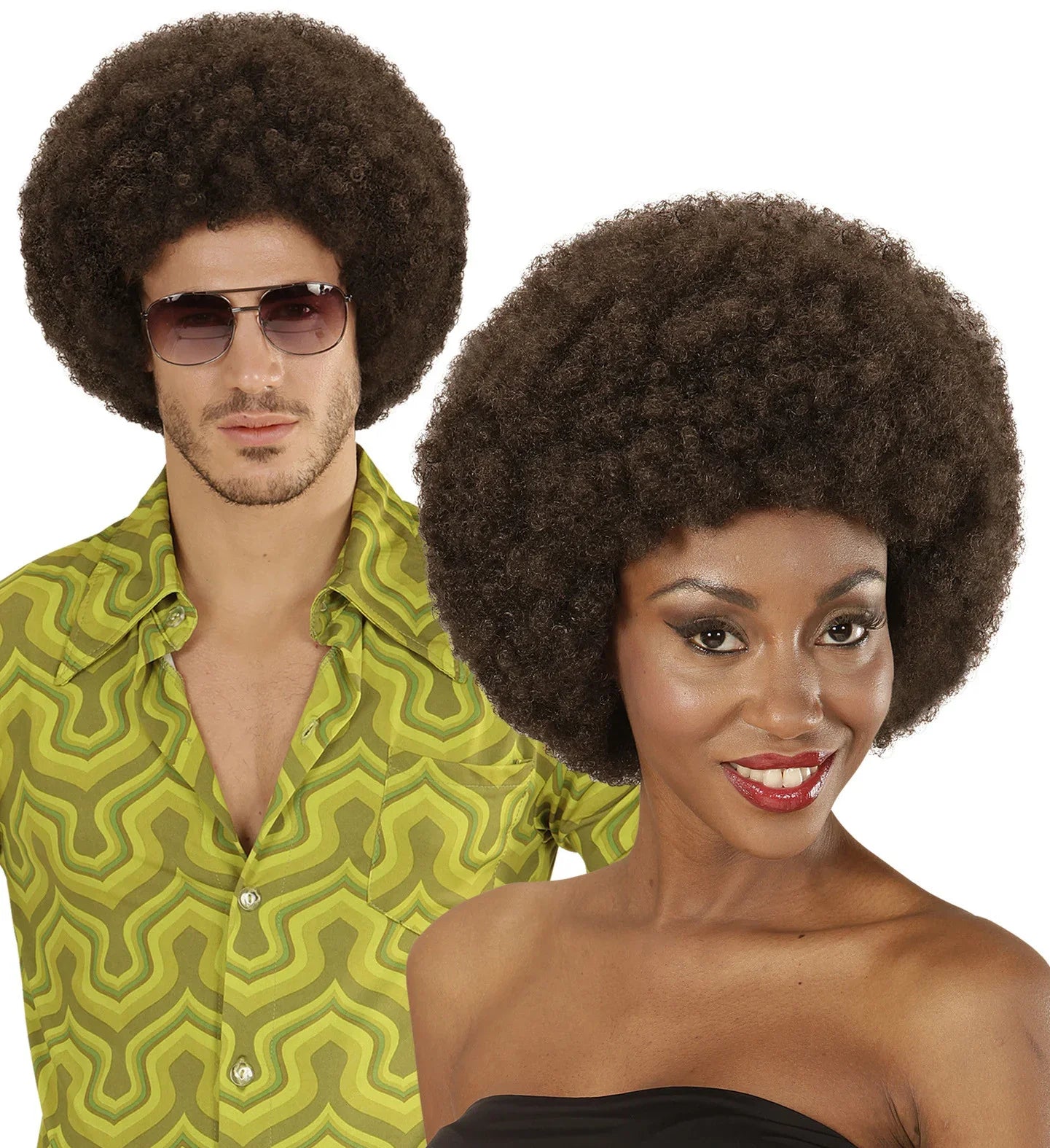 Peluca Afro Marrón Oscuro Pelucas Afro Widmann