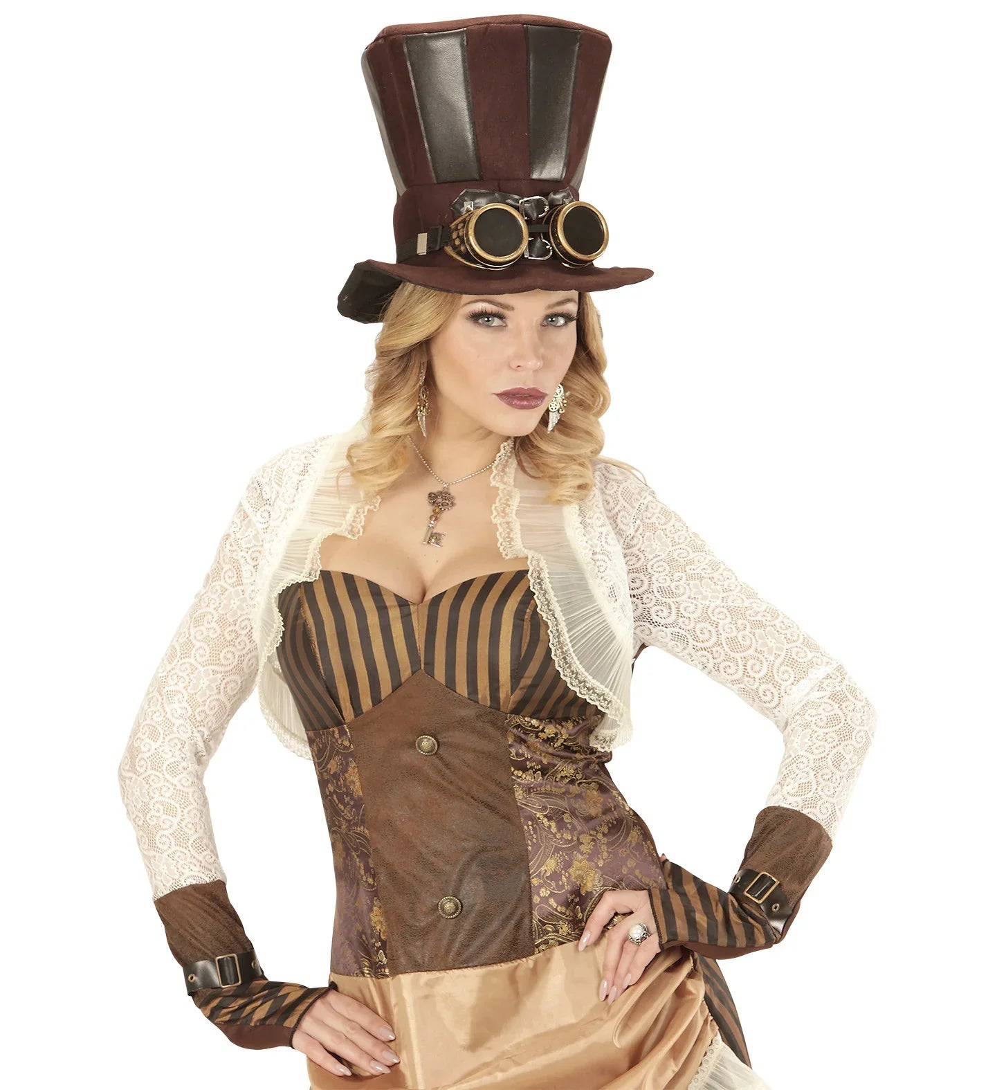 Chistera de Steampunk con Gafas Steampunk Widmann