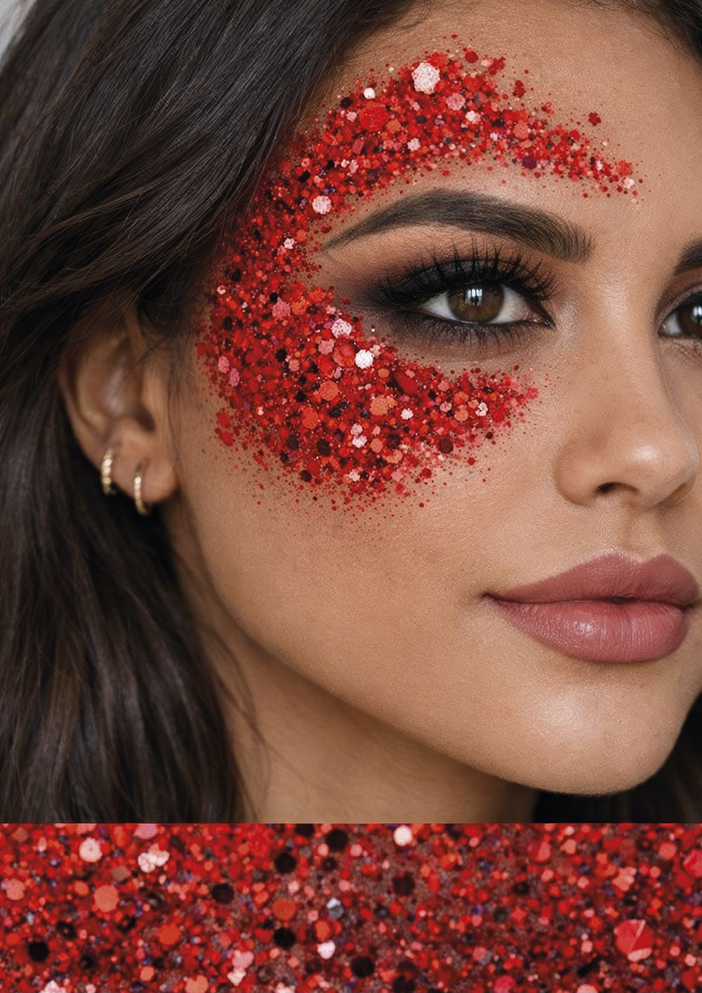 Glitzer-Schminkstift in Rot