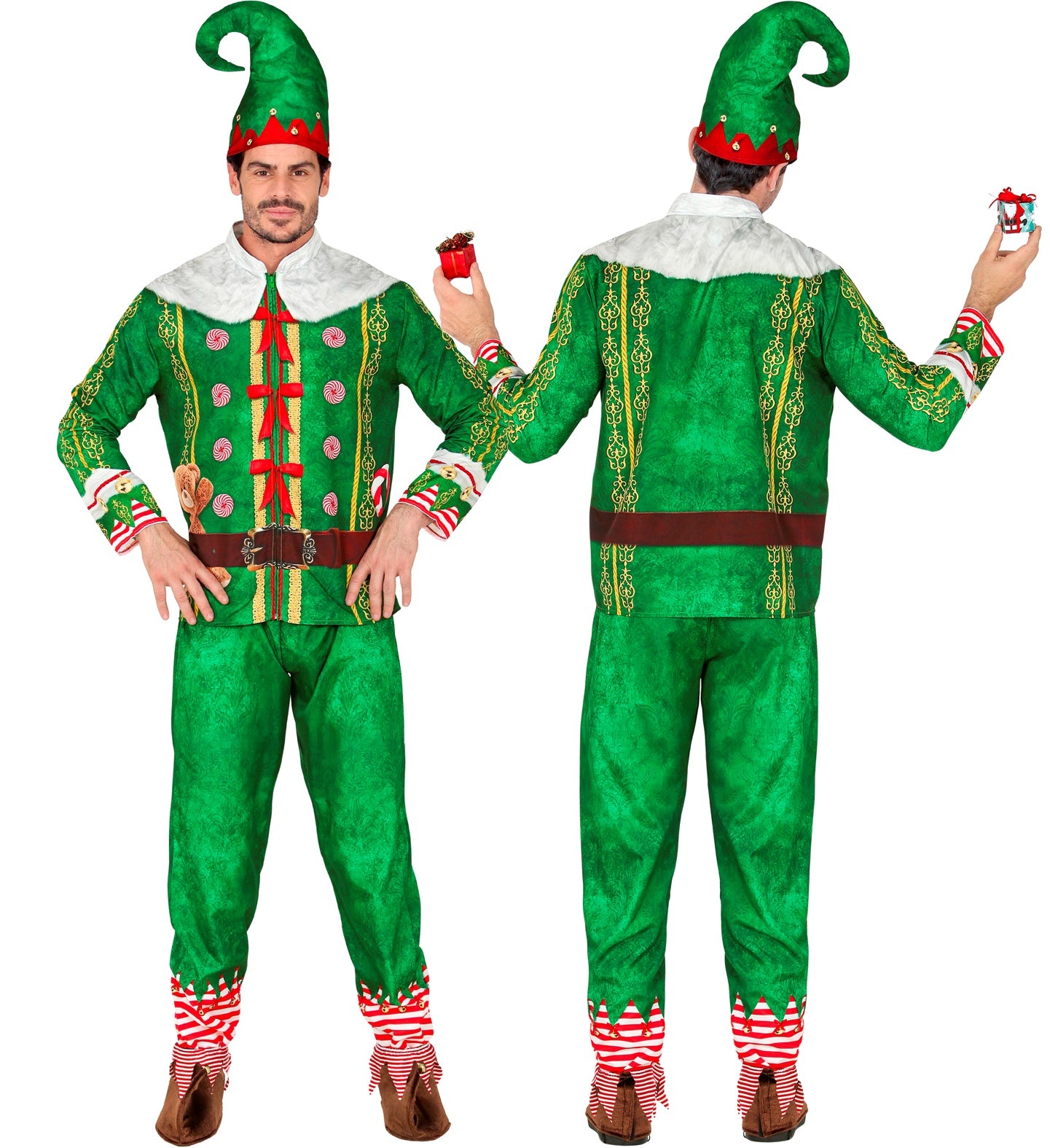 Disfraz de Elfo de Navidad para Adulto Elfos Navideños Widmann