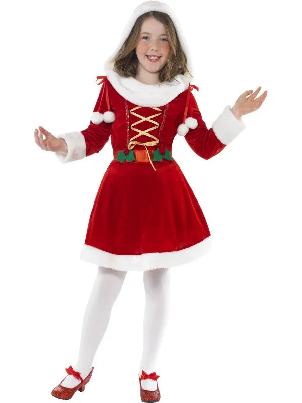 Disfraz de Mamá Noel Elegante para Niña Papa Noel y Mama Noel Smiffys