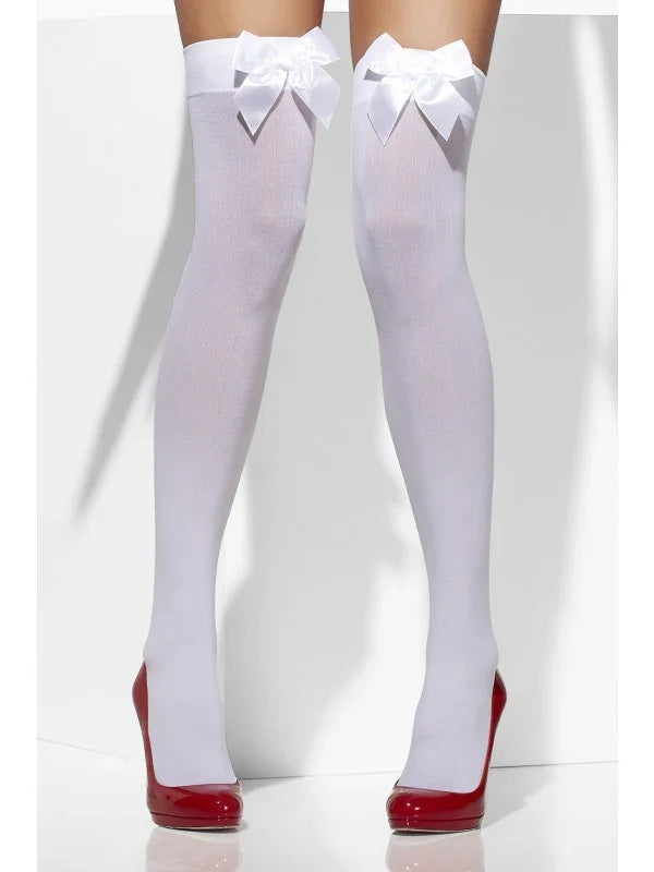 Medias Blancas con Lazo Blanco Medias y Pantys Smiffys