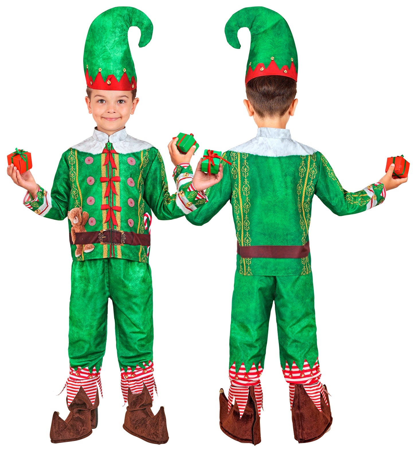Disfraz de Elfo Ayudante de Papá Noel Infantil Elfos Navideños Widmann