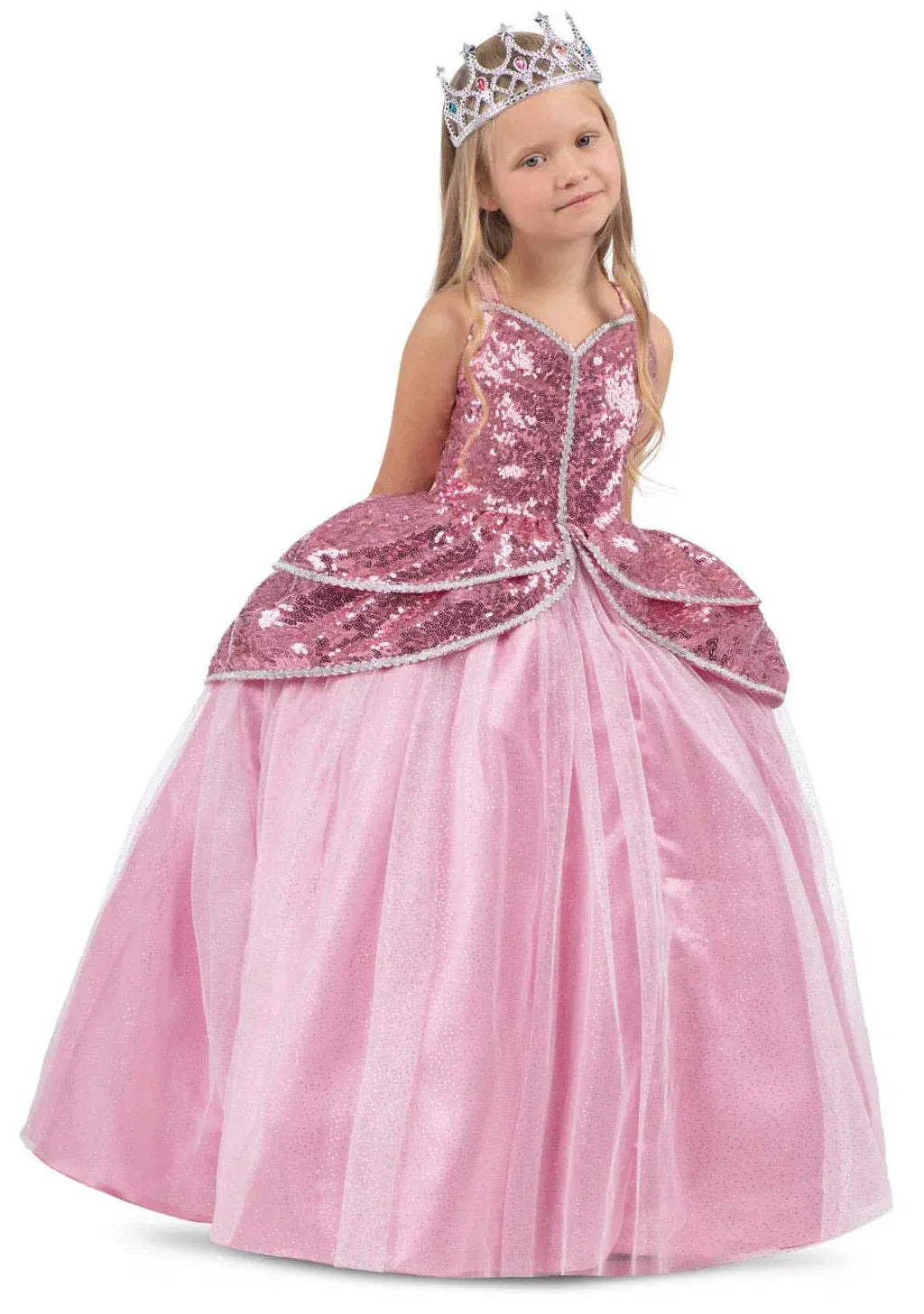 Disfraz de Princesa Rosa con Lentejuelas para Niña Princesas y Príncipes Infantiles Viving