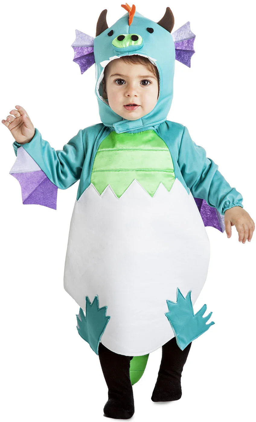 Disfraz de Dragón en Huevo para Bebé Dragón y Dinosaurio Kimokawaii