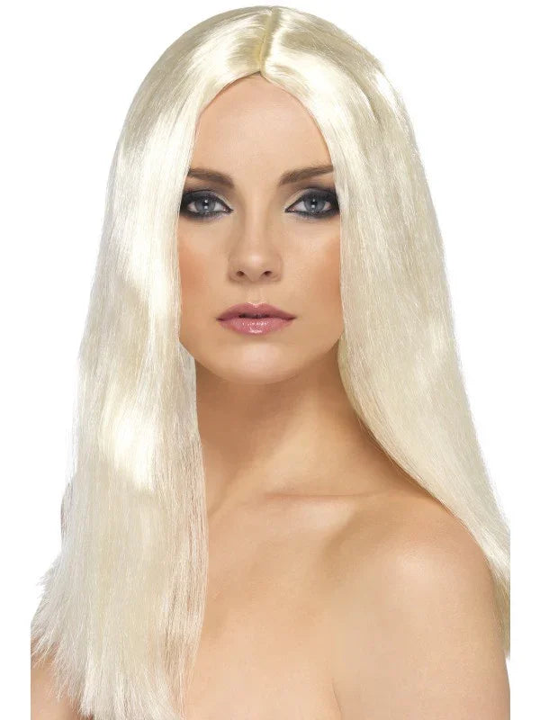 Peluca Rubia Platino Larga Pelucas Rubias Smiffys