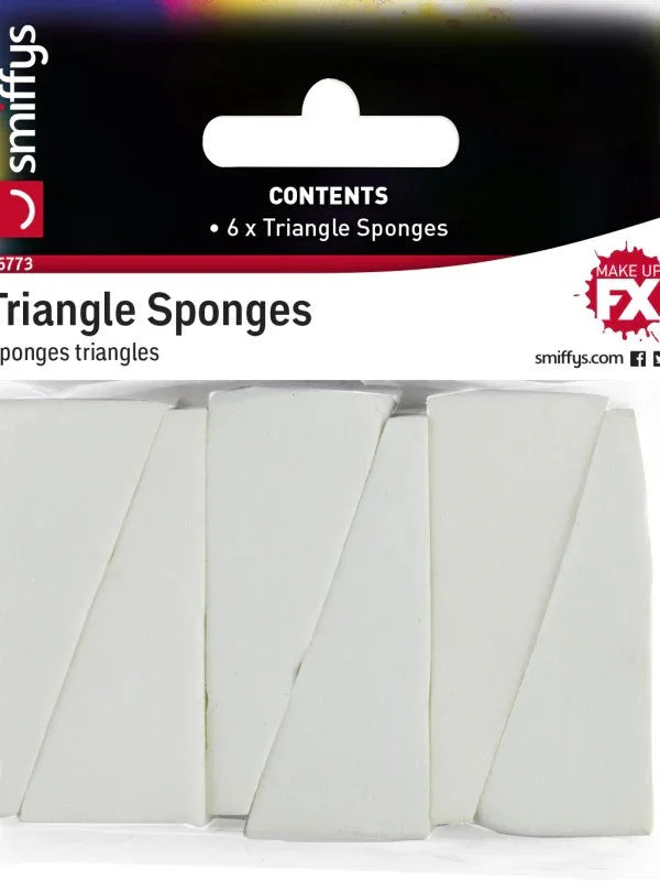 Pack de Esponjas Triangulares de Maquillaje Accesorios de Maquillaje Smiffys