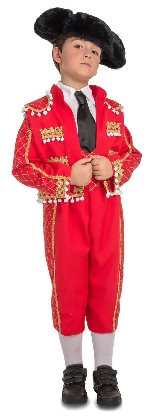 Disfraz de Torero Rojo para Niño Sevillanas, Toreros y Cordobeses Viving