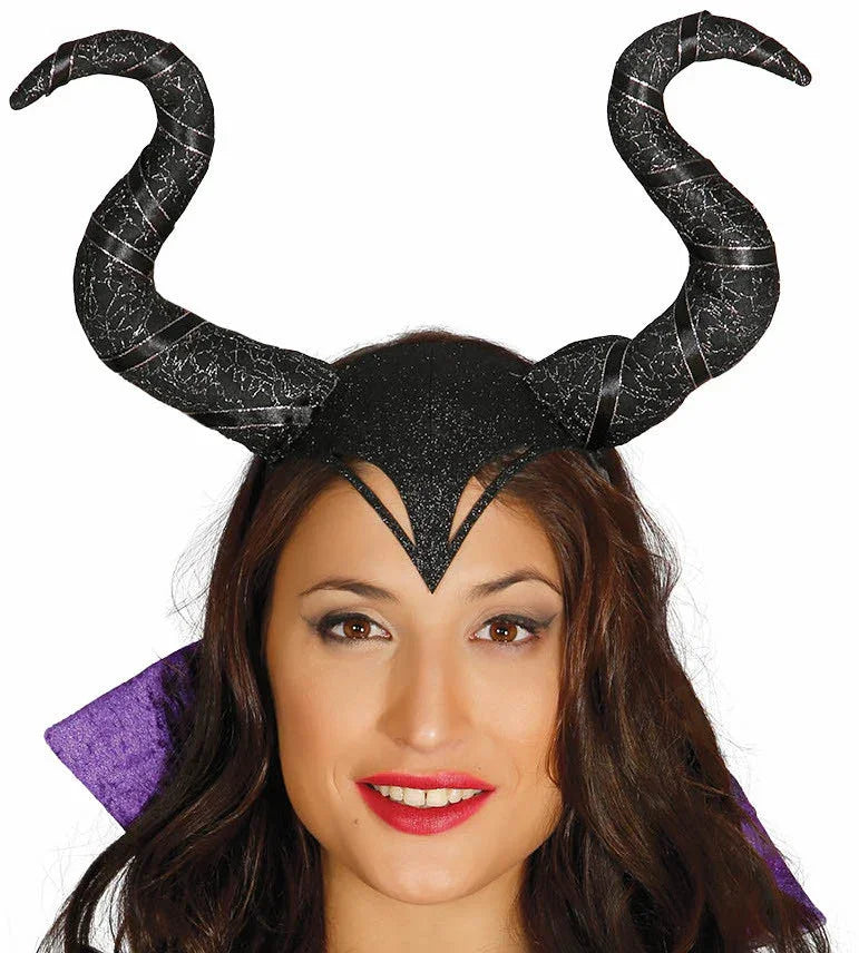 Diadema de Maléfica con Cuernos Maléfica Guirca