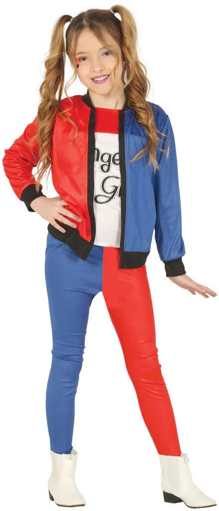 Disfraz de Harley Rubia para Niña con Pantalón Harley Quinn Guirca