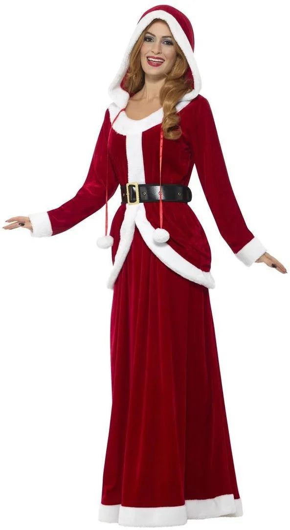 Disfraz de Mamá Noel Premium con Falda Larga Papa Noel y Mama Noel Smiffys