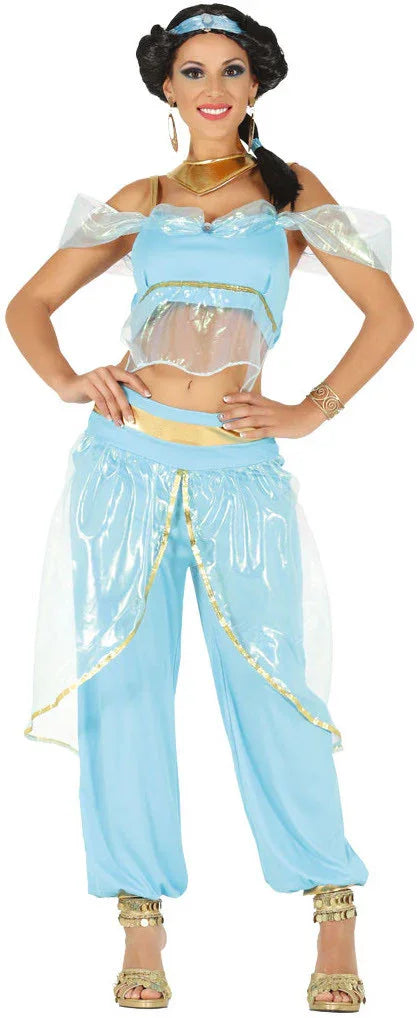Disfraz de Princesa Jasmine Azul para Mujer Aladdín Guirca