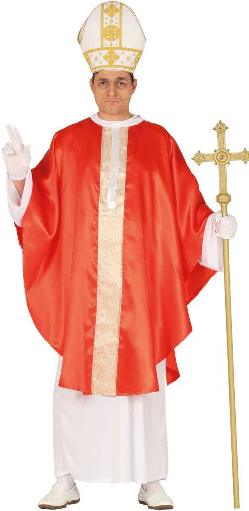 Disfraz de Papa con Capa para Adulto Religiosos Guirca