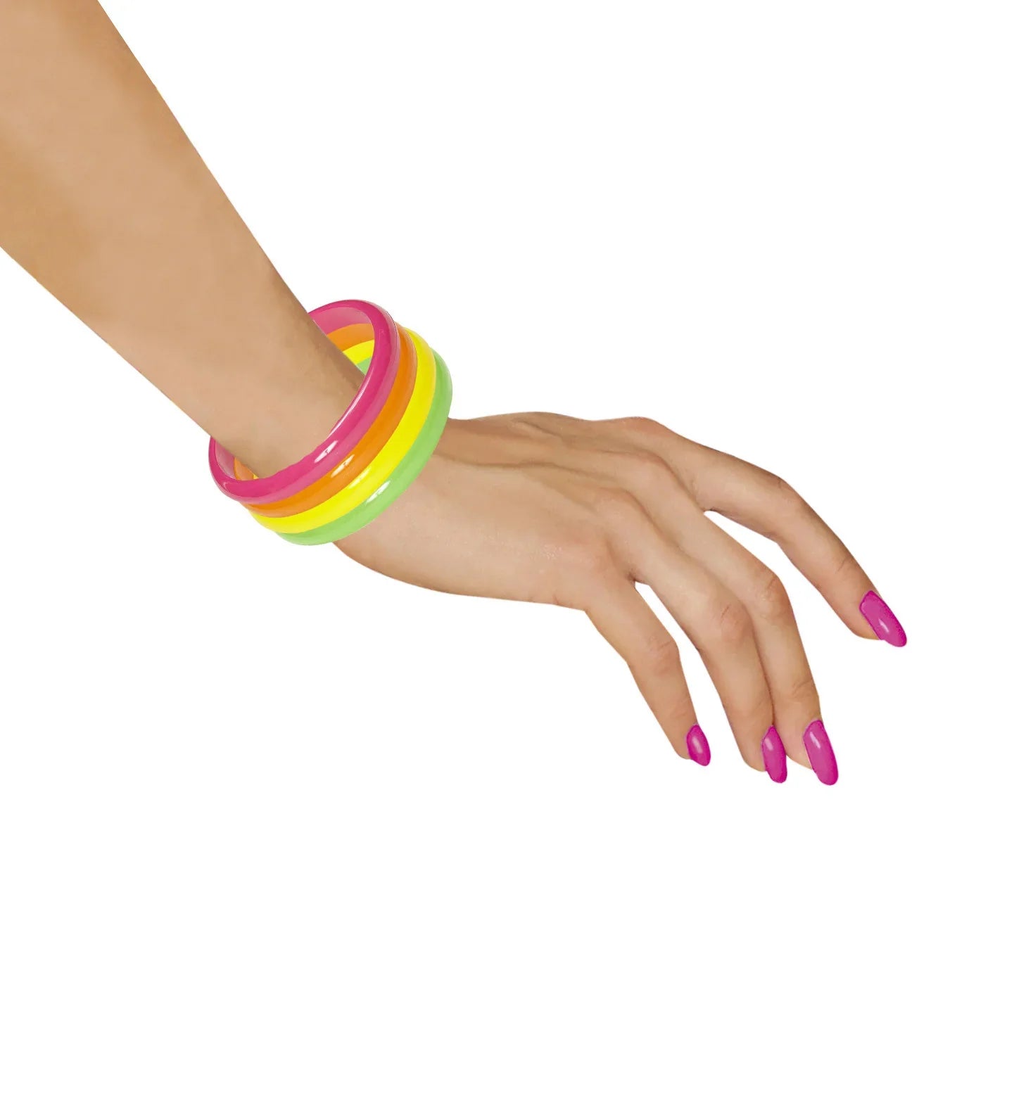 Set de Brazaletes Años 80 en Colores Neón Años 80 Widmann