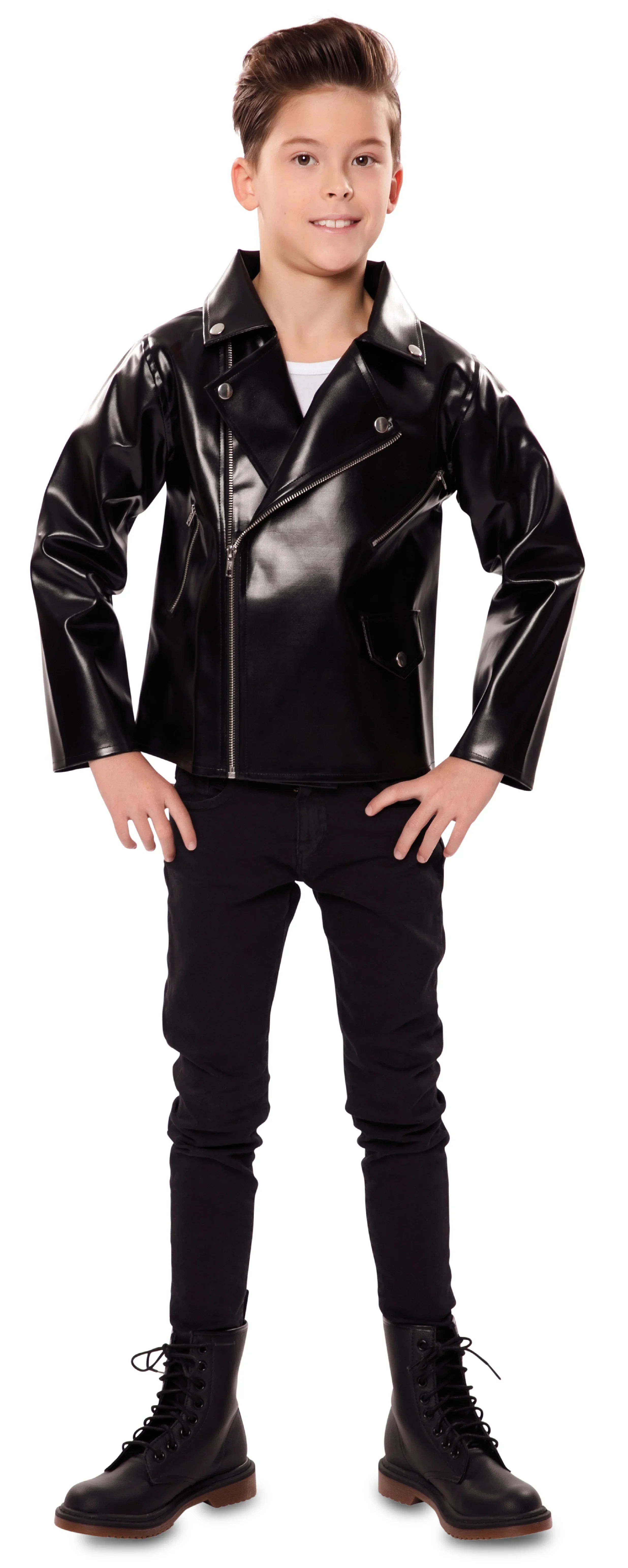 Chaqueta de Grease Infantil de Polipiel Negra Grease - Años 40 y 50 EuroCarnavales