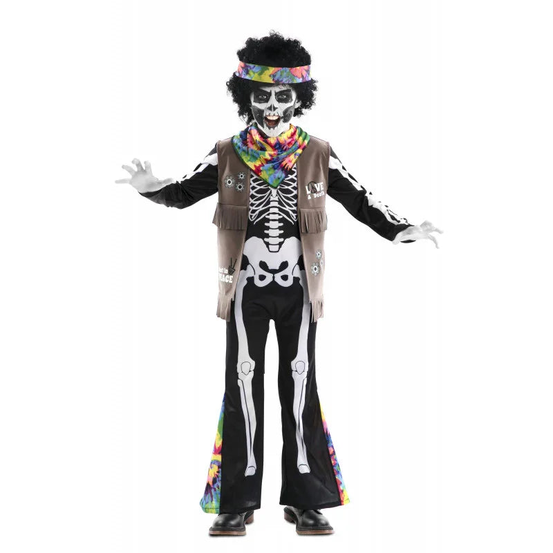 Disfraz de Esqueleto Hippie Infantil Esqueletos EuroCarnavales