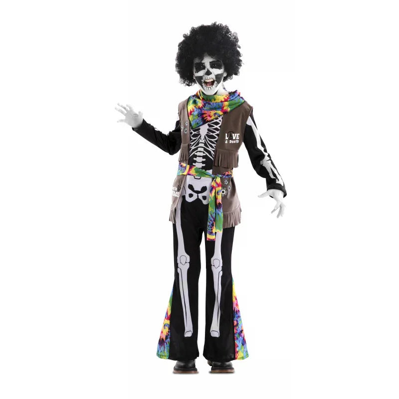 Disfraz de Esqueleto Hippie Infantil Esqueletos EuroCarnavales