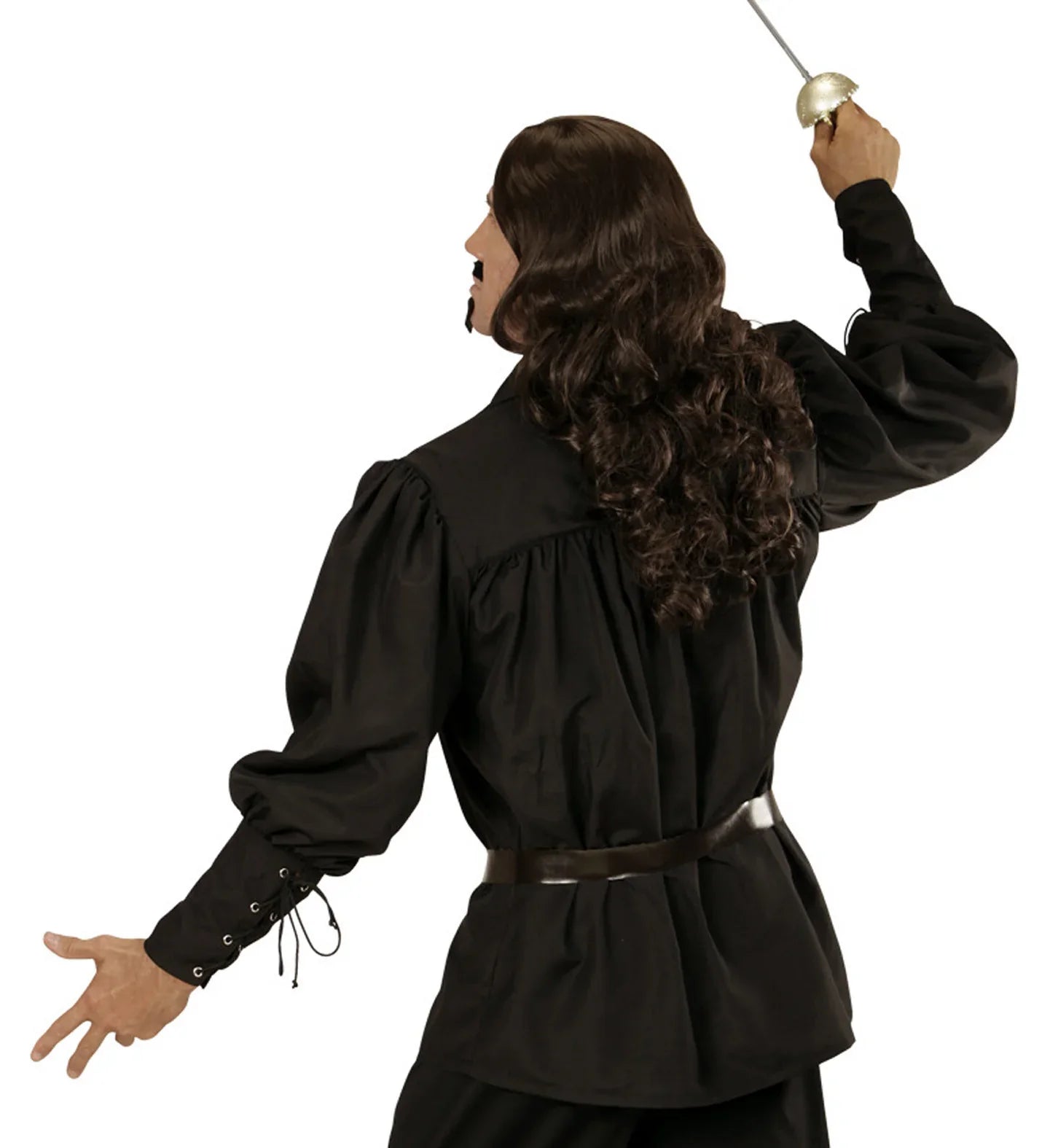 Camisa Medieval Negra para Adulto Medieval Widmann
