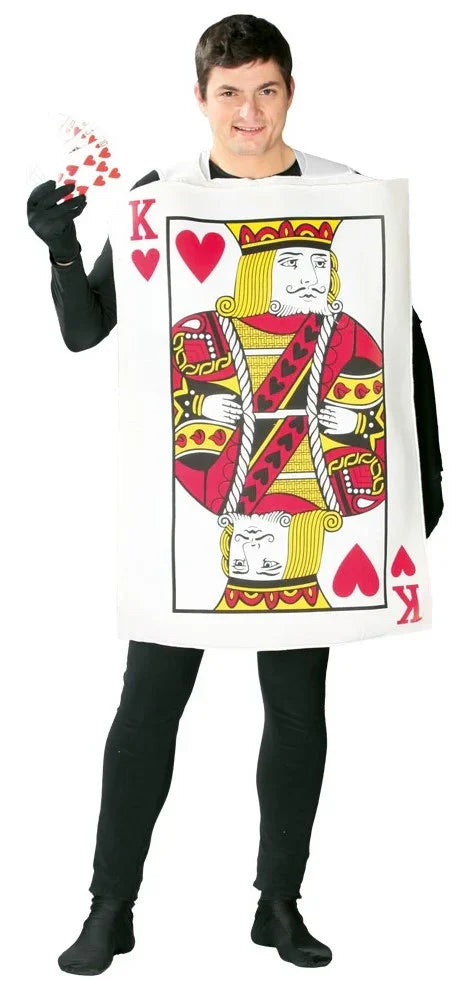 Disfraz de Carta de Rey de Corazones para Adulto Cartas Poker Guirca