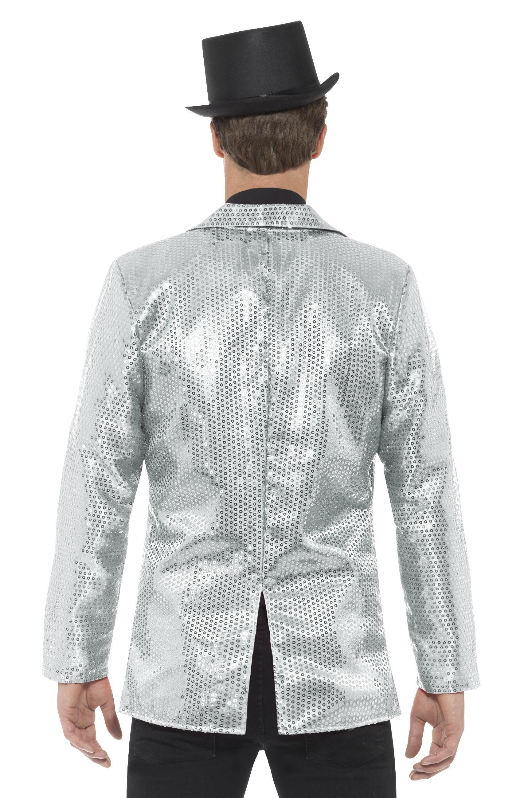 Chaqueta Plateada con Lentejuelas para Hombre Chaquetas, Chalecos y Camisas Smiffys