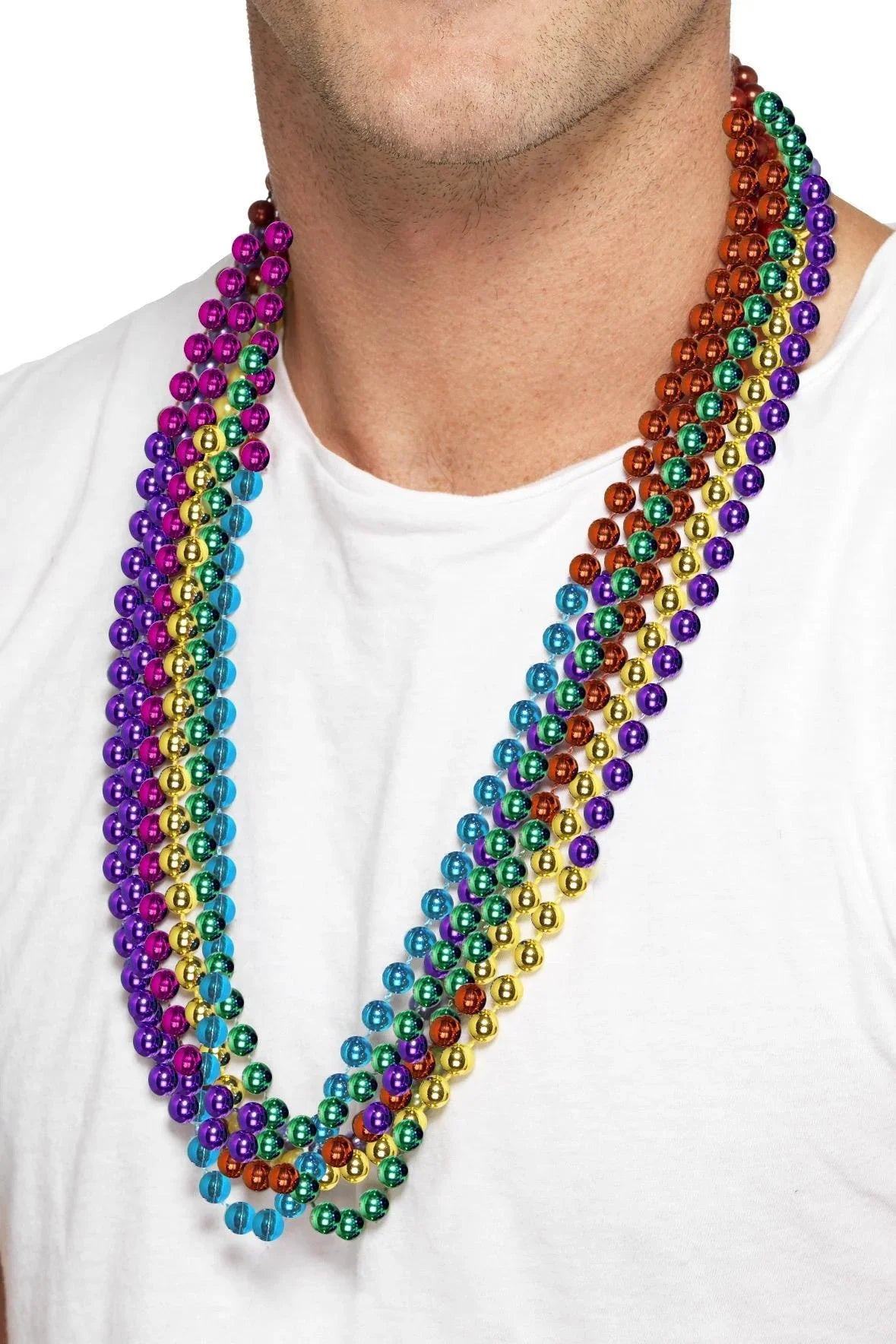 Collares Mardi Gras de Colores Joyas y Bisutería Smiffys