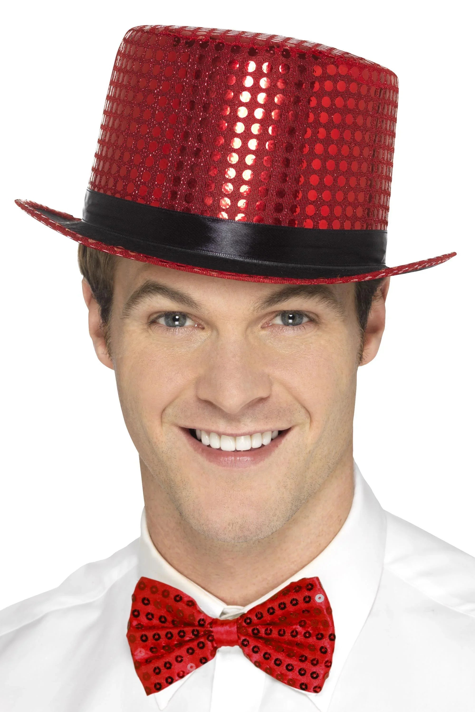 Chistera Roja con Lentejuelas Chisteras Smiffys