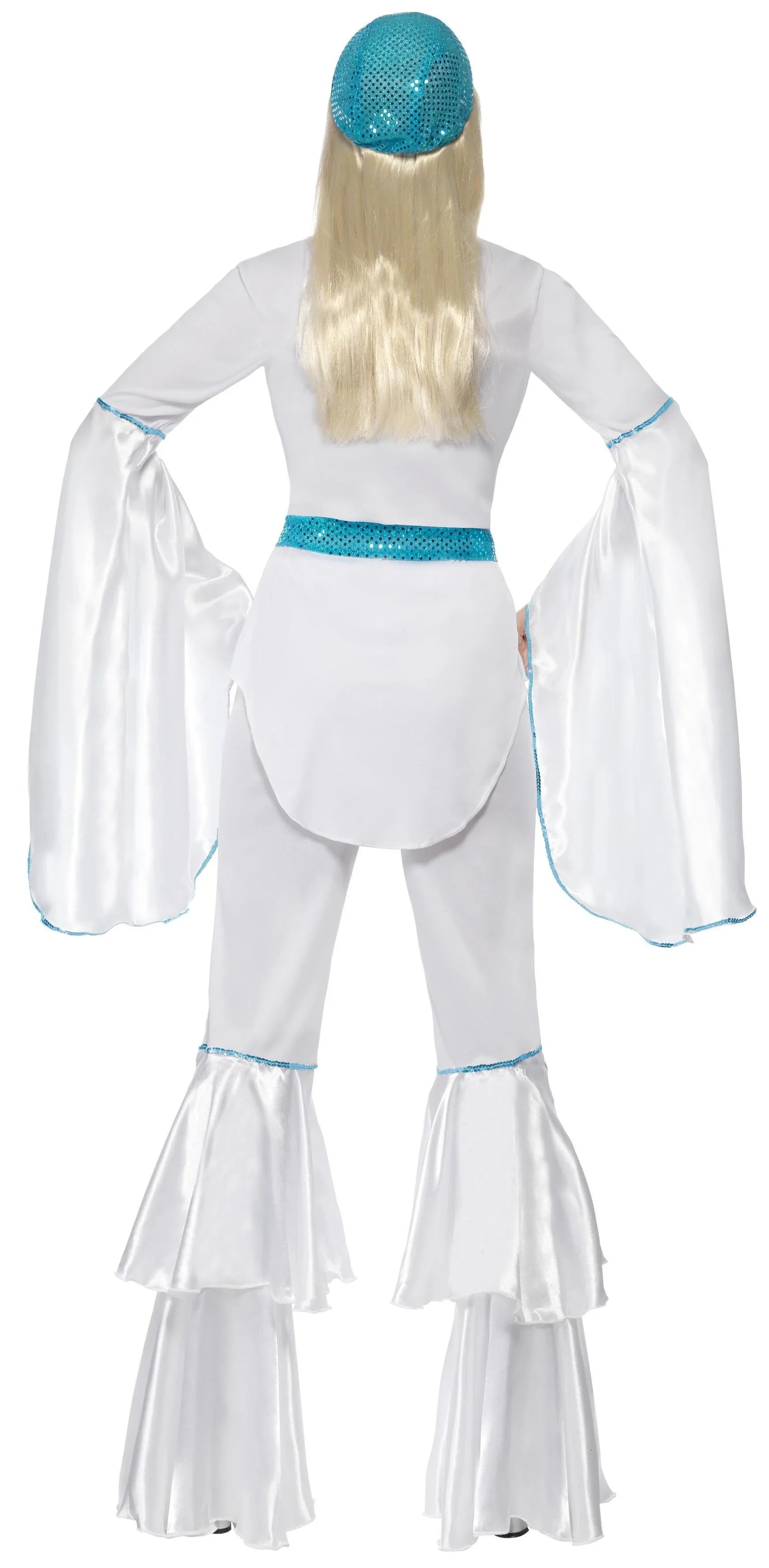 Disfraz de Abba Años 70 Azul y Blanco para Mujer Abba Smiffys