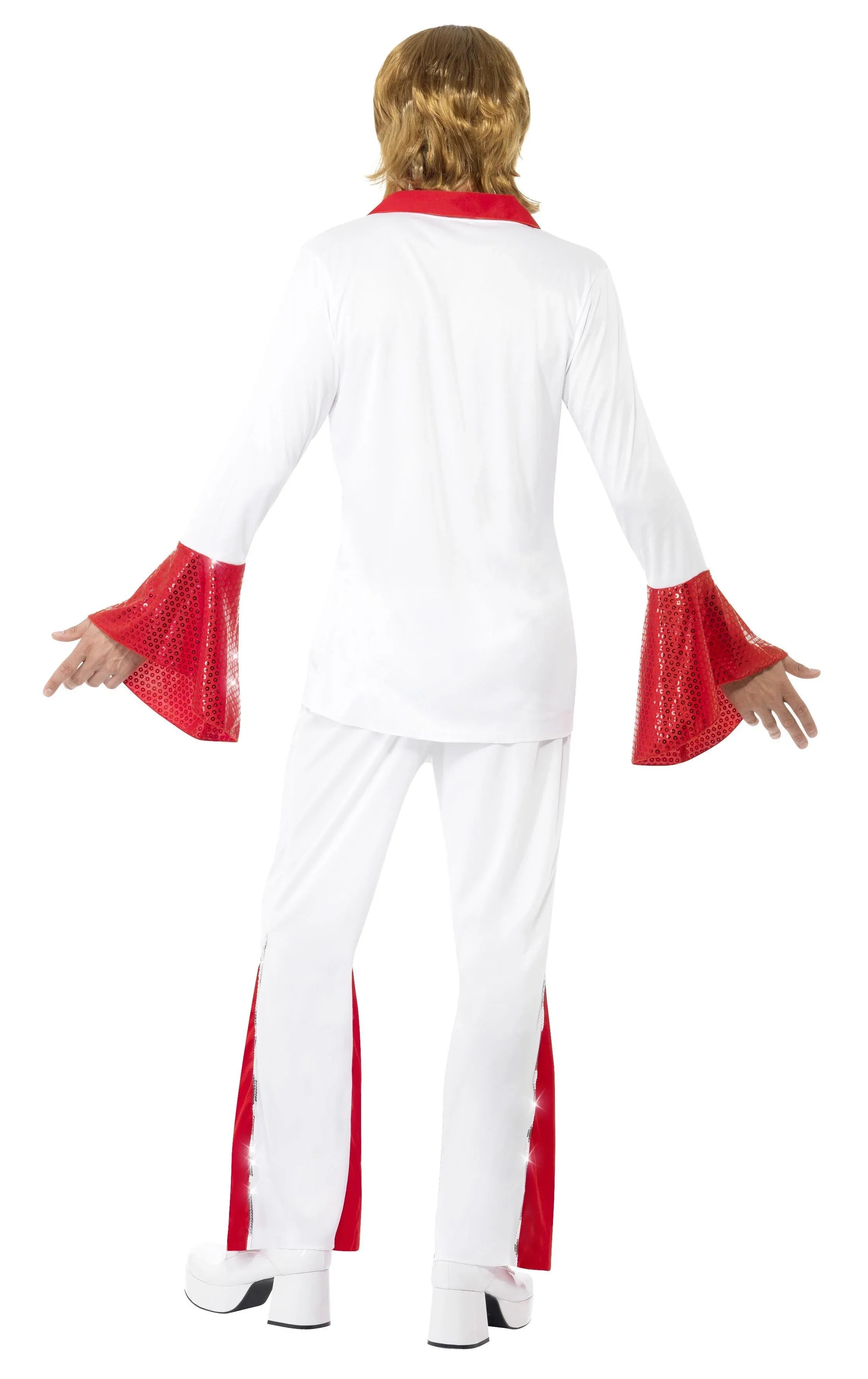 Disfraz de Abba Años 70 Rojo y Blanco para Hombre Abba Smiffys